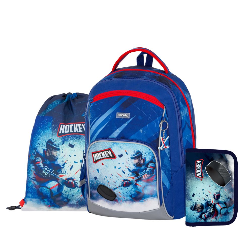 Školský batoh (3-dielny set) OXY GO - Hokej
