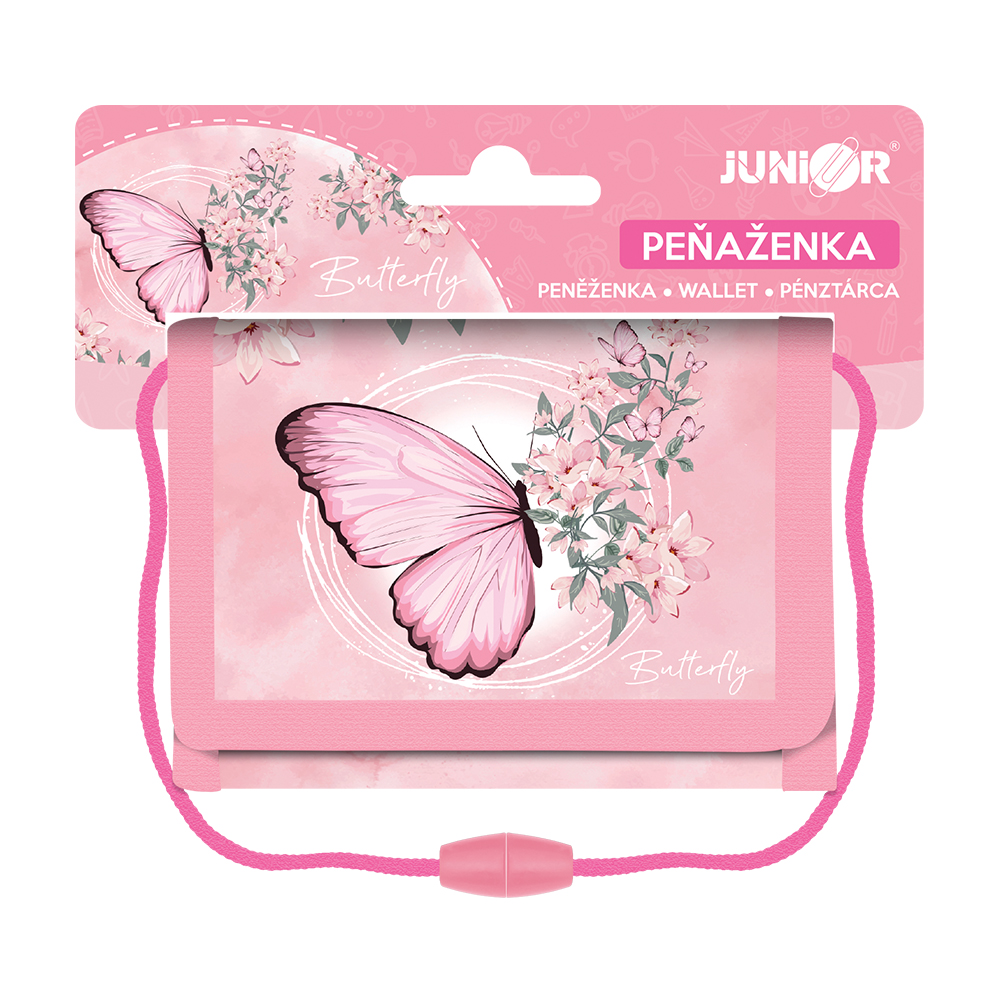 Detská textilná peňaženka JUNIOR S8 Butterfly - motýľ