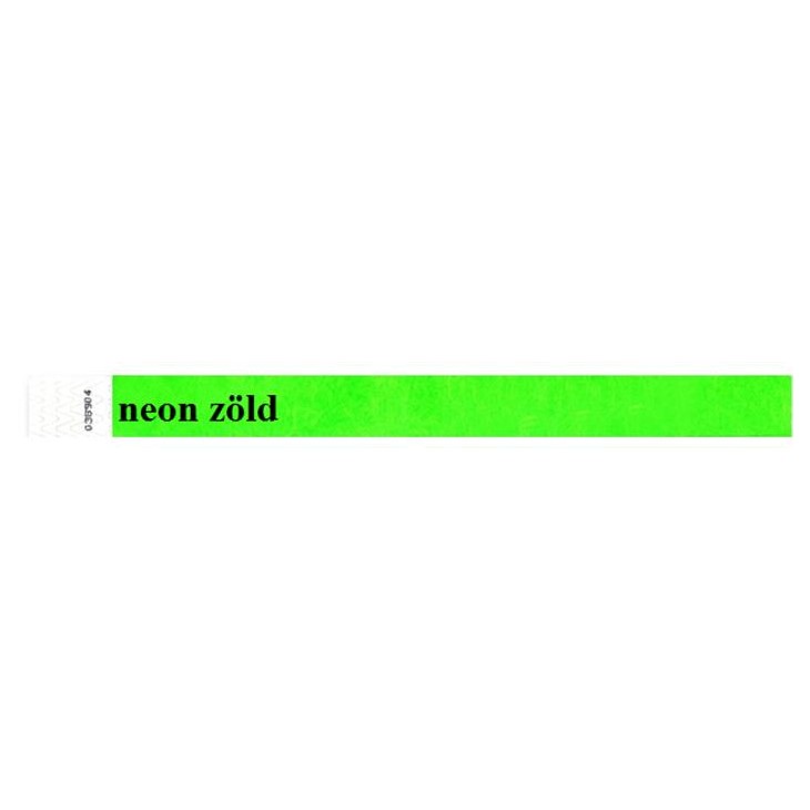 Identifikačný náramok, 3/4", Tyvek, NEON zelený, 100 ks