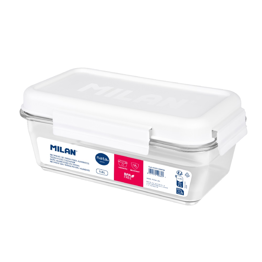 Box na potraviny MILAN 1,2 L Tritan - biely