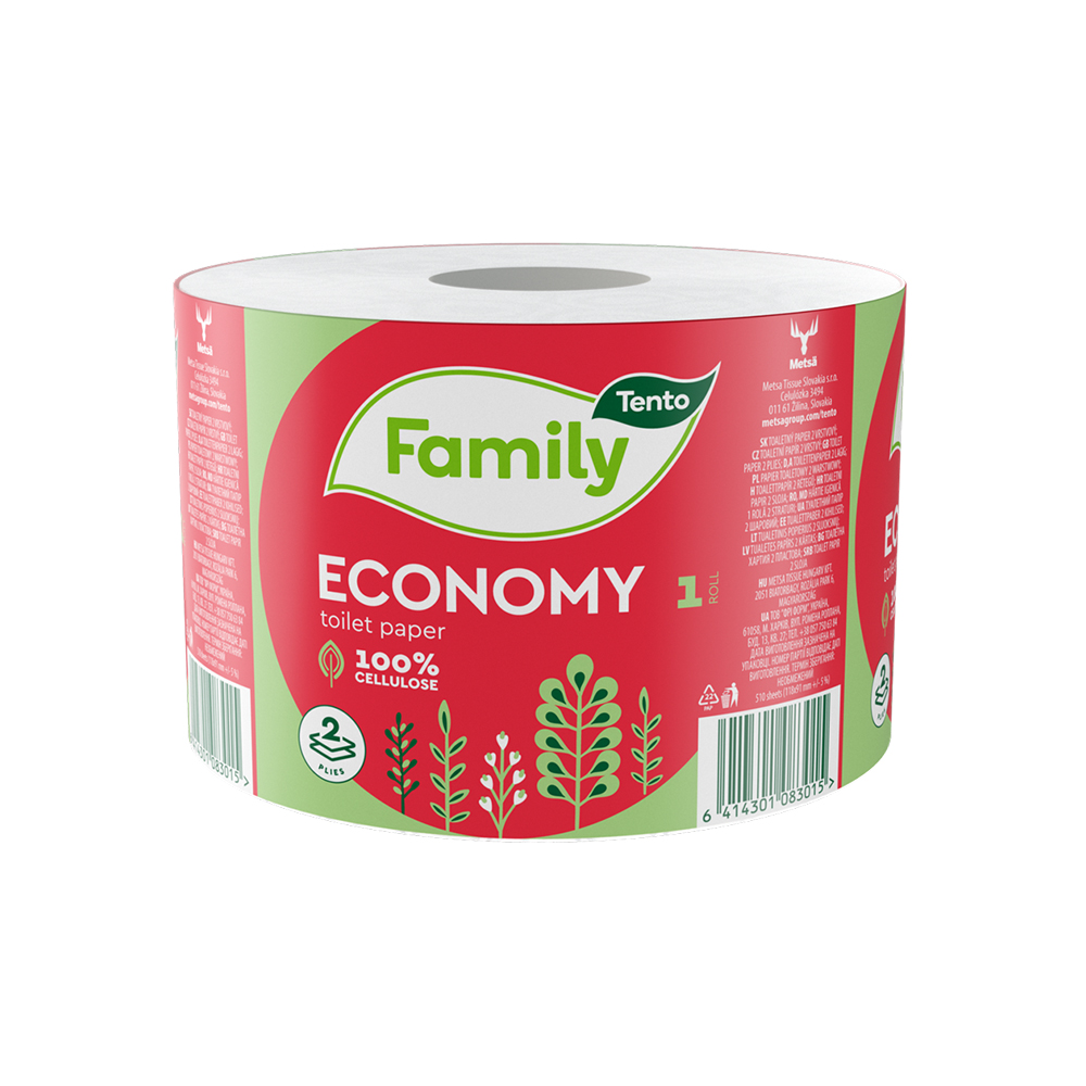 Toaletný papier Tento Family Economy, 2-vrstvý/68 m, 1 ks