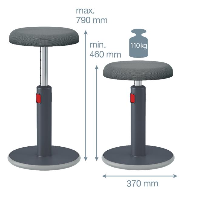 Ergonomická balančná stolička Leitz Cosy Ergo zamatovosivá