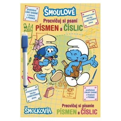 Precvičuj si písanie písmen a číslic - Šmolkovia