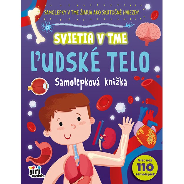 Samolepková knižka - Ľudské telo (svieti v tme)