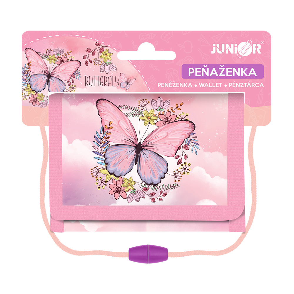 Detská textilná peňaženka JUNIOR S9 - Butterfly - motýľ
