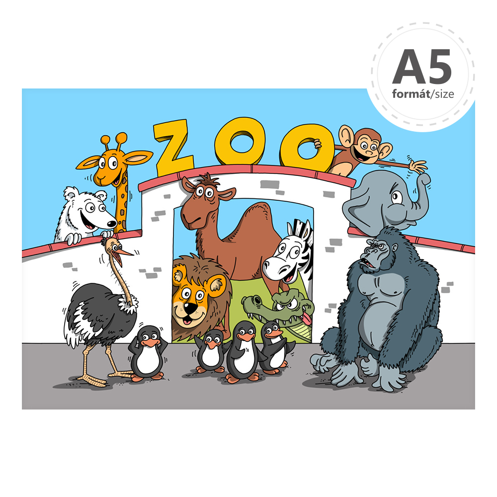 Omaľovánka A5 LUX - Zoo