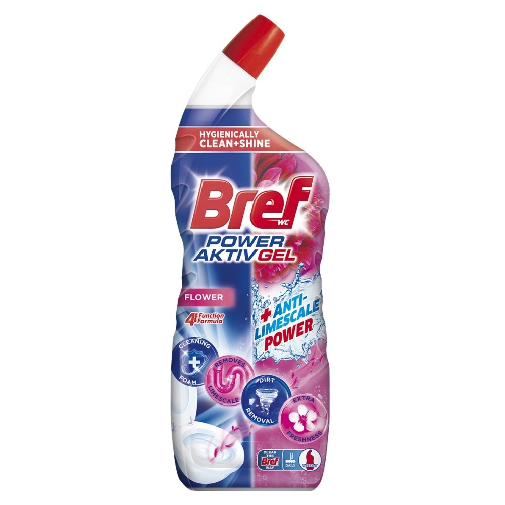 Bref WC Gel 700ml Power Aktiv - Flower