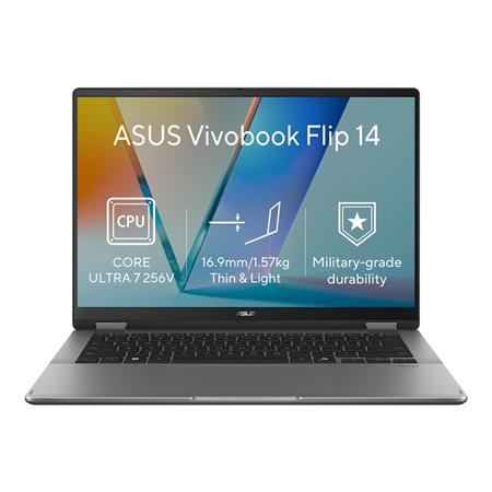 ASUS Vivobook 14 Flip - Ultra 7 Processor 256V/16GB/1TB SSD/14"/WUXGA/OLED/Touch/2y PUR/Win 11 Home/šedá TP3407SA-OLED147WZ