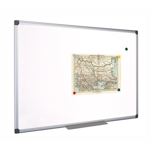 Biela, magnetická, utierateľná tabuľa, hliníkový rám, 60 x 90cm