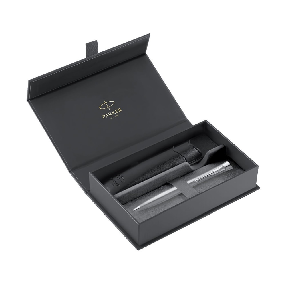 Pero guľôčkové PARKER Urban Metro Metallic CT + čierne PU púzdro