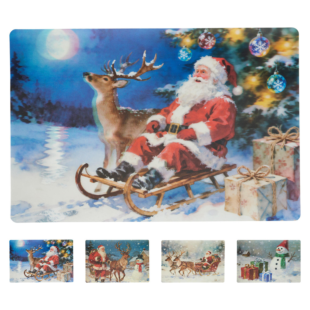 Vianočné prestieranie 42x28 cm plastové (mix /cena 1ks)