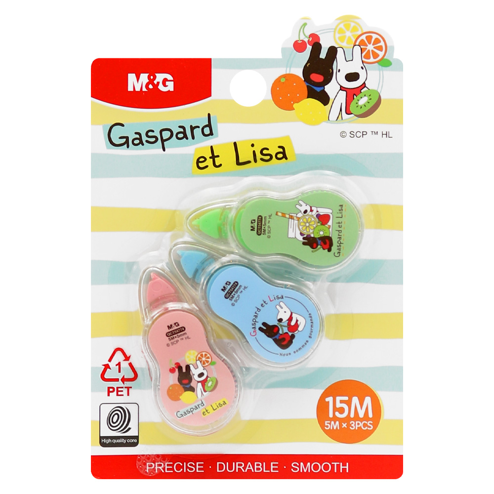M&G Korektor páska M&G Gaspard et lisa 5 mm x 15 m (sada 3 ks)