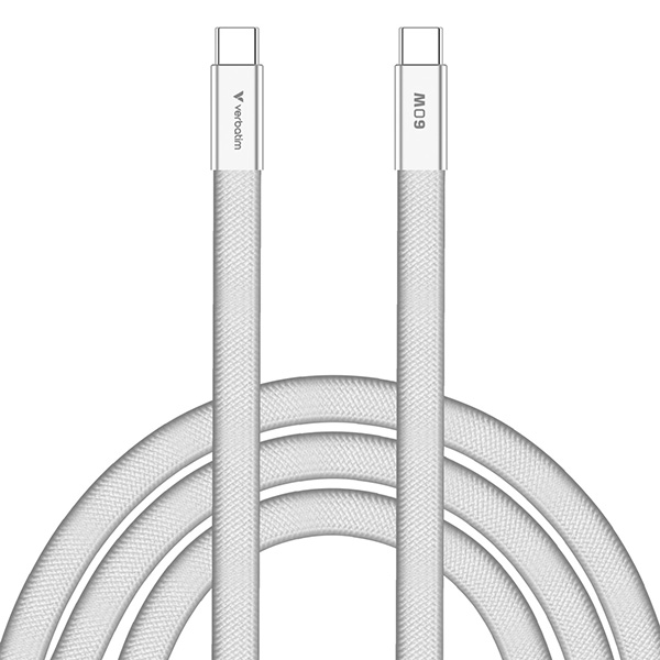 Verbatim USB-C kábel SoftTouch USB C samec - USB C samec, 60W, 1.2m, Biela, box, 30274