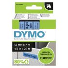 Dymo páska 45016, S0720560, čierny tlač/modrý podklad, 7m, 12mm, D1