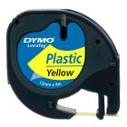 Dymo páska 59423, S0721620, čierny tlač/žltý podklad, 4m, 12mm, LetraTag plastová páska