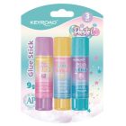 Lepiaca tyčinka KEYROAD Pastel, blister 3 ks, mix farieb