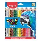Pastelky trojhranné MAPED "COLOR'PEPS ANIMAL" sada 24 ks