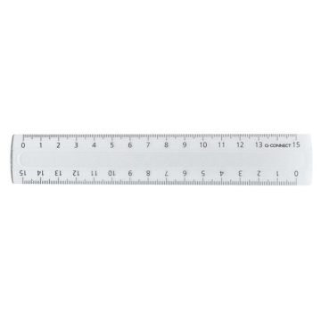 Pravítko Q-CONNECT 15 cm transparentné