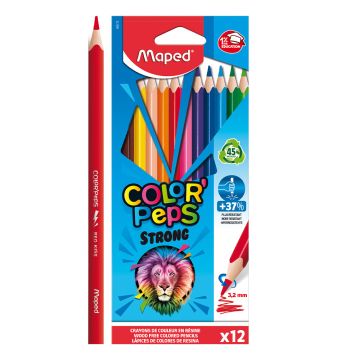 Pastelky trojhranné MAPED "COLOR'PEPS STRONG" sada 12 ks
