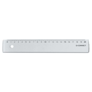 Pravítko Q-CONNECT 20 cm transparentné