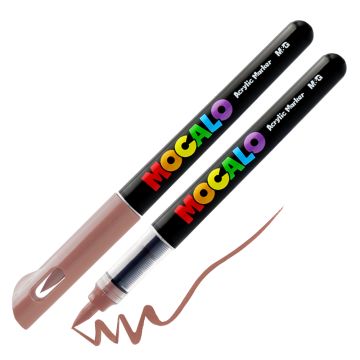 Popisovač M&G MOCALO Acrylic Marker, štetcový hrot - Grey Brown 206