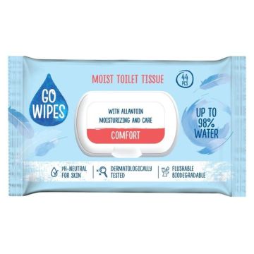 Vlhčený toaletný papier Comfort, s alantoínom s upokojujúcim účinkom 44ks