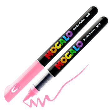 Popisovač M&G MOCALO Acrylic Marker, štetcový hrot - Pink 205