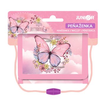 Detská textilná peňaženka JUNIOR S9 - Butterfly - motýľ