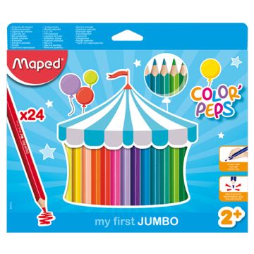 Farebné ceruzky trojhranné MAPED JUMBO Color' Peps 24ks