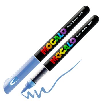 Popisovač M&G MOCALO Acrylic Marker, štetcový hrot - Soft Blue 603