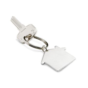 Kľúčenka v tvare domčeka , Dull silver
