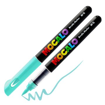 Popisovač M&G MOCALO Acrylic Marker, štetcový hrot - Lake Green 534
