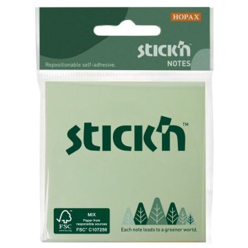 Samolepiaci bloček Stick’n Hopax 76x76mm mix pastelových farieb 3x50 lístkov