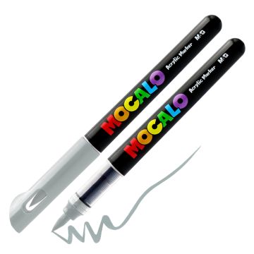 Popisovač M&G MOCALO Acrylic Marker, štetcový hrot - Grey 415