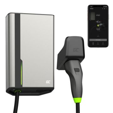 Green Cell GC HabuDen Wallbox 22kW 32A 5m kábel Type 2 Smart EV nabíjanicia stanica s GC App Bluetooth WiFi