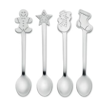 Sada vianočných lyžičiek , Silver