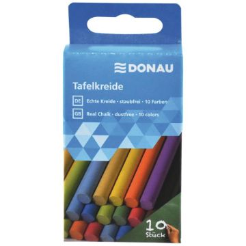 Kriedy na tabuľu DONAU farebné, 10 ks