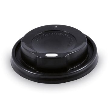 Viečko vypuklé čierne pre pohár Ø 80 mm (100 ks)
