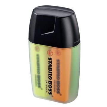 Sada zvýrazňovačov STABILO BOSS ORIGINAL 4 ks Big BOSS žltá, oranžová, zelená, modrá