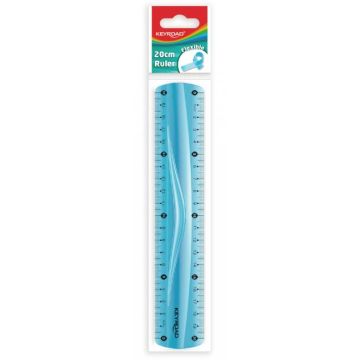Pravítko KEYROAD 20 cm, ohybné, mix farieb