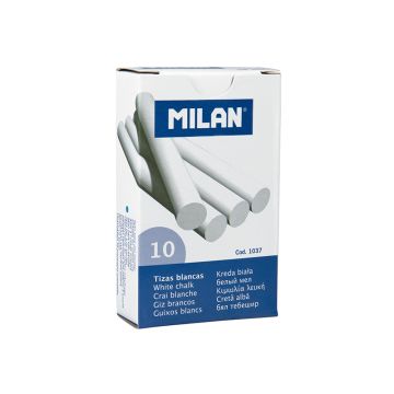 Krieda MILAN guľatá biela (10 ks) znížená prašnosť