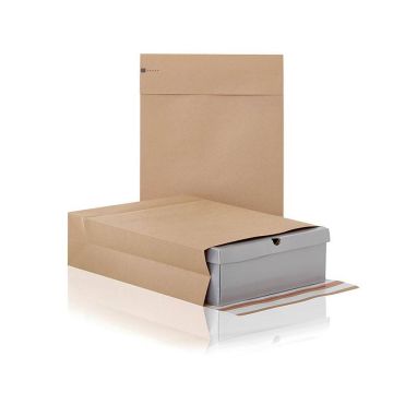 Obálky e-Green 250x350x50 hnedé s X-dnom, 120g, 2xSTRIP