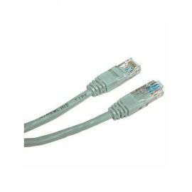 Sieťový LAN kabel UTP crossover patchcord, Cat.5e, RJ45 samec - RJ45 samec, 1 m, netienený, krížený, šedý, k prepojeniu 2 PC, econ