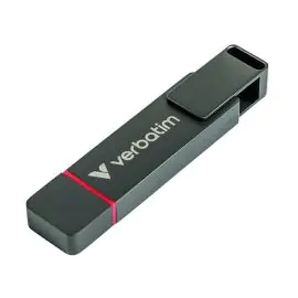Verbatim USB flash disk, USB C a USB 3.2 Gen 1, 1000GB, Dual QuickStick, šedý, 32043, USB C, s pútkom