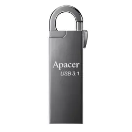 Apacer USB flash disk, USB 3.0, 64GB, AH15A, strieborný, AP64GAH15AA-1, USB A, s karabinkou, DOPREDAJ