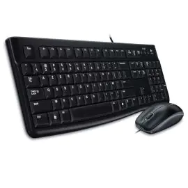 Logitech MK120 sada klávesnice drôtová (USB) CZ, čierna s drôtovou optickou myšou, klasická