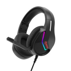 Marvo H8618, slúchadlá s mikrofónom, drôtováčierna, 2.0, podsvietené, USB