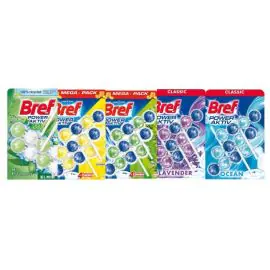 Bref Power Aktiv WC závesný blok tuhý 3x50g