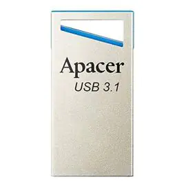 Apacer USB flash disk, USB 3.0, 128GB, AH155, strieborný, AP128GAH155U-1, USB A, s pútkom