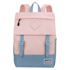 Batoh na notebook 14,1", COL-Buckles, ružový z polyestéru, Bestlife